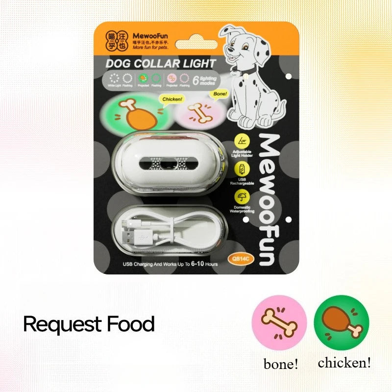 LumiPaw - LED Collar Projector & Night-Safety Light